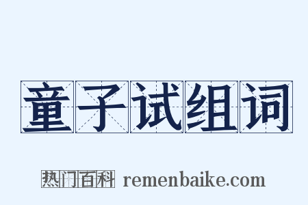 童子试组词是什么意思的图片